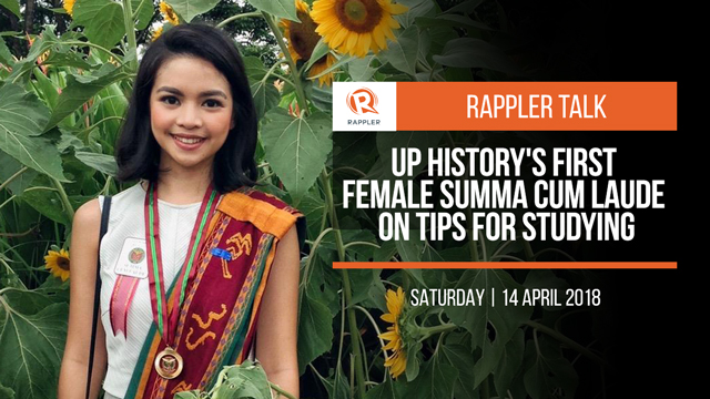 Rappler Talk Up History S St Female Summa Cum Laude On Tips For