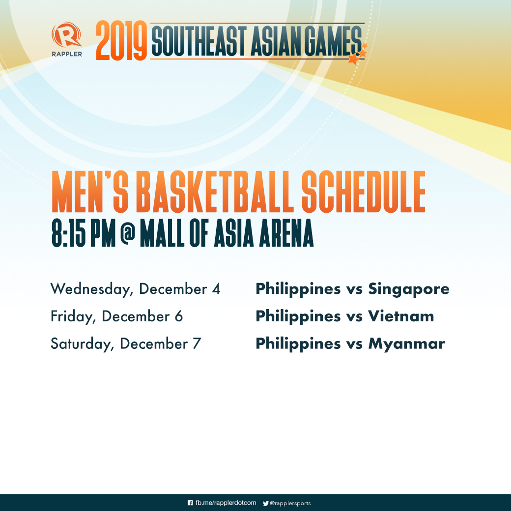 Schedule Sea Games 2019 Basketball Competitions