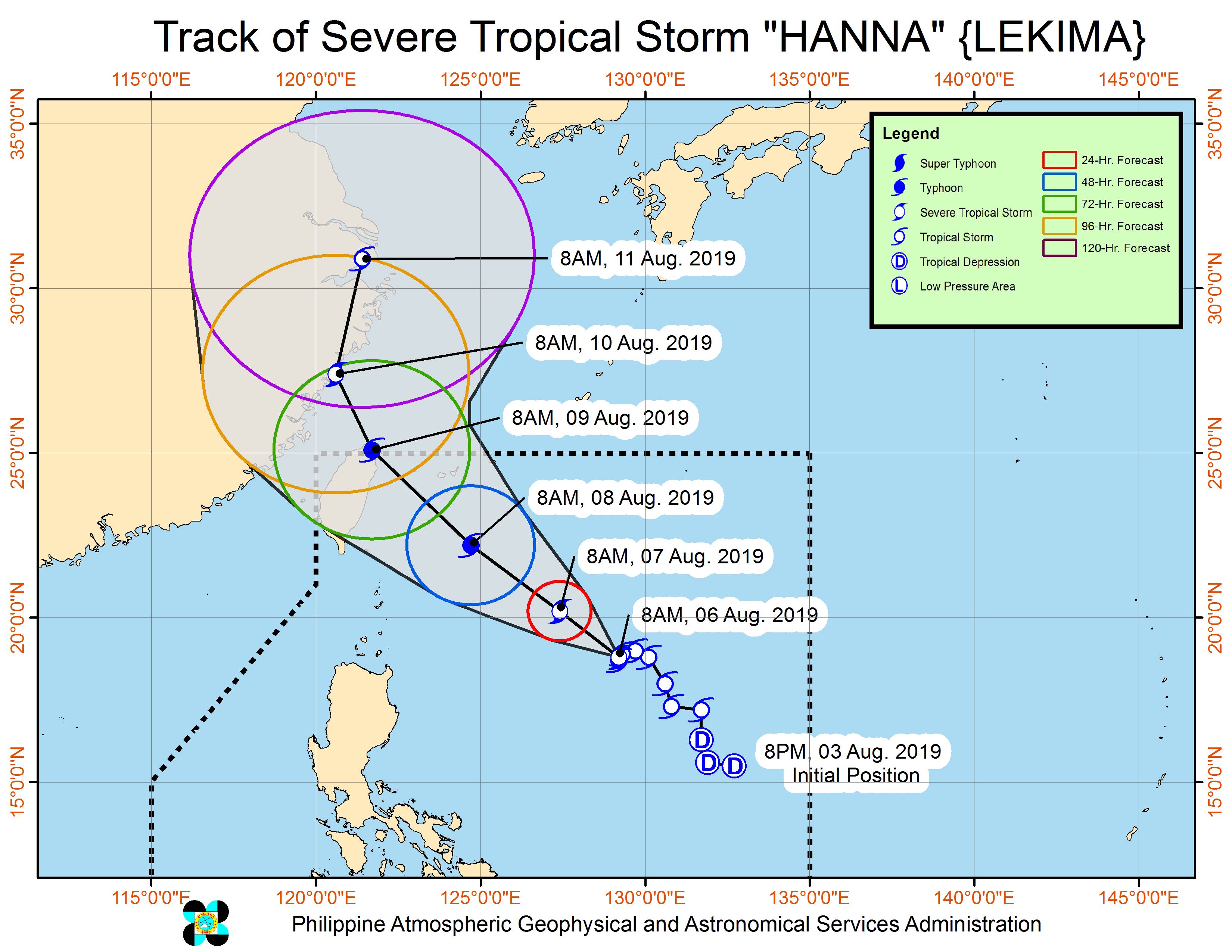 Hanna intensifies into severe tropical storm