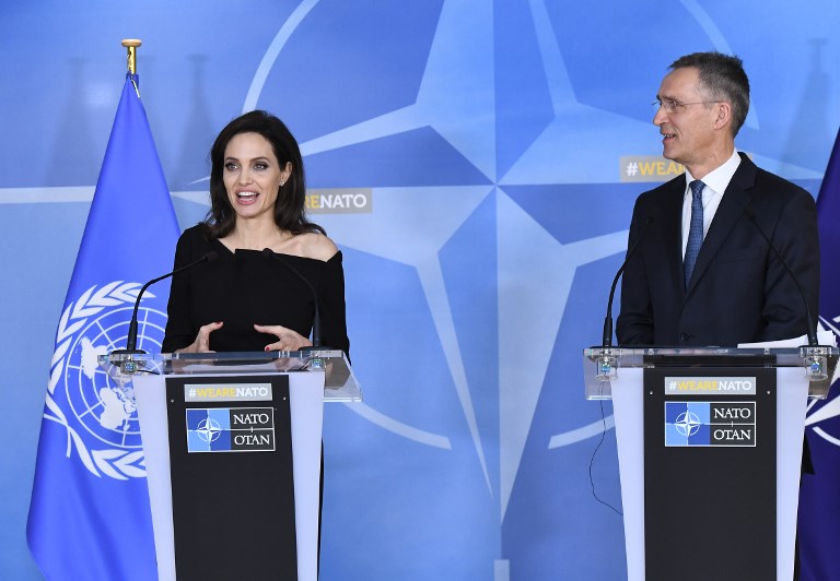 Angelina Jolie is working with NATO to combat sexual violence