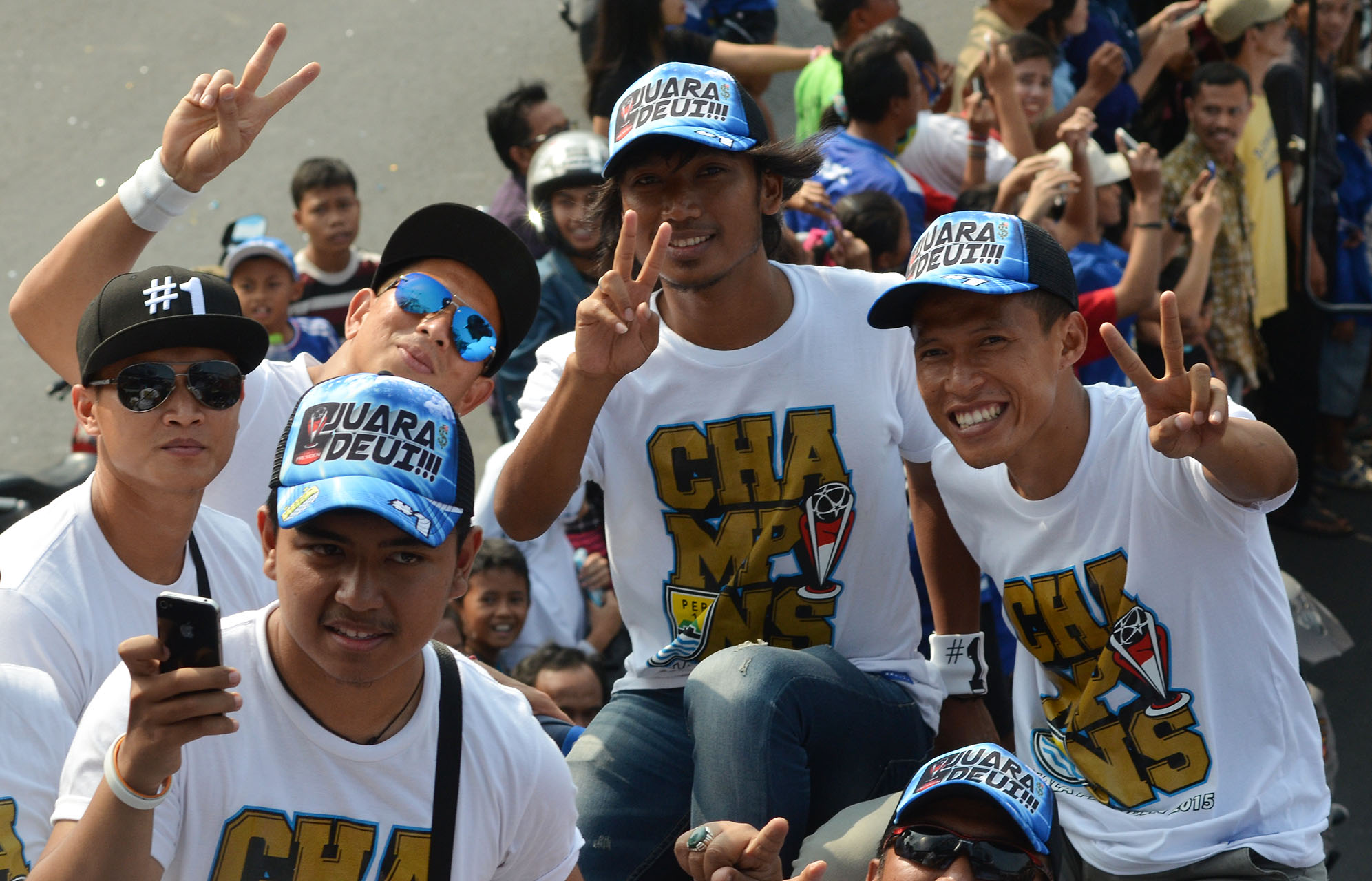 FOTO: Konvoi kemenangan Persib Bandung di Piala Presiden