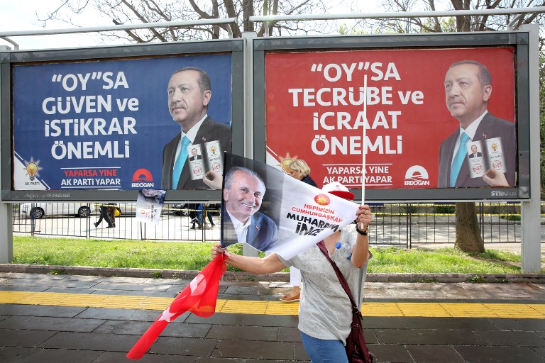 Erdogan, rival Ince trade blows on eve of crunch Turkey polls
