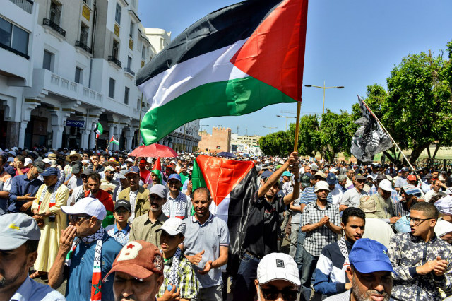 Moroccans protest against U.S.-led Mideast economic plan