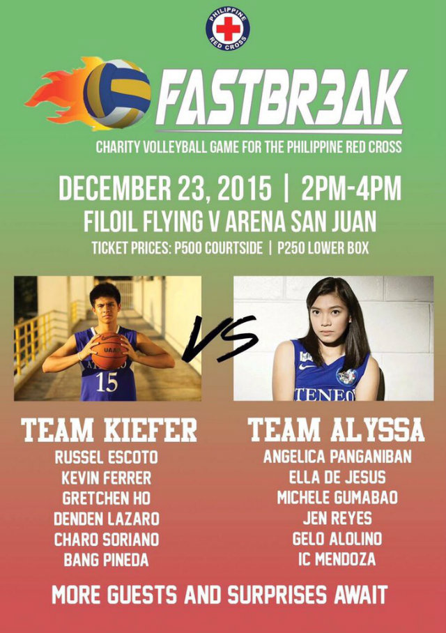 Kiefer Ravena Alyssa Valdez To Play Charity Game For Typhoon Nona Victims