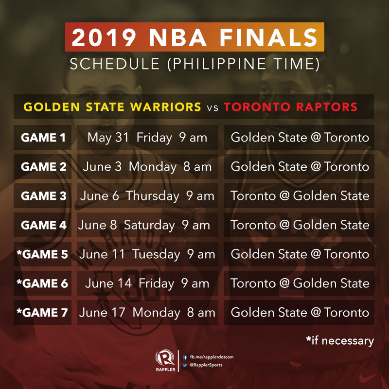 Look Nba Finals 2019 Schedule Philippine Time