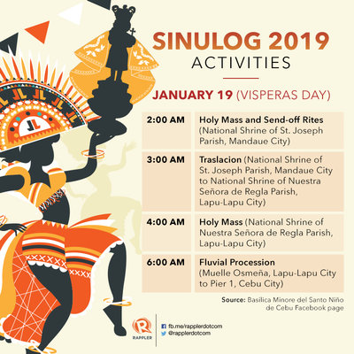 Schedule Sinulog 2019 Activities