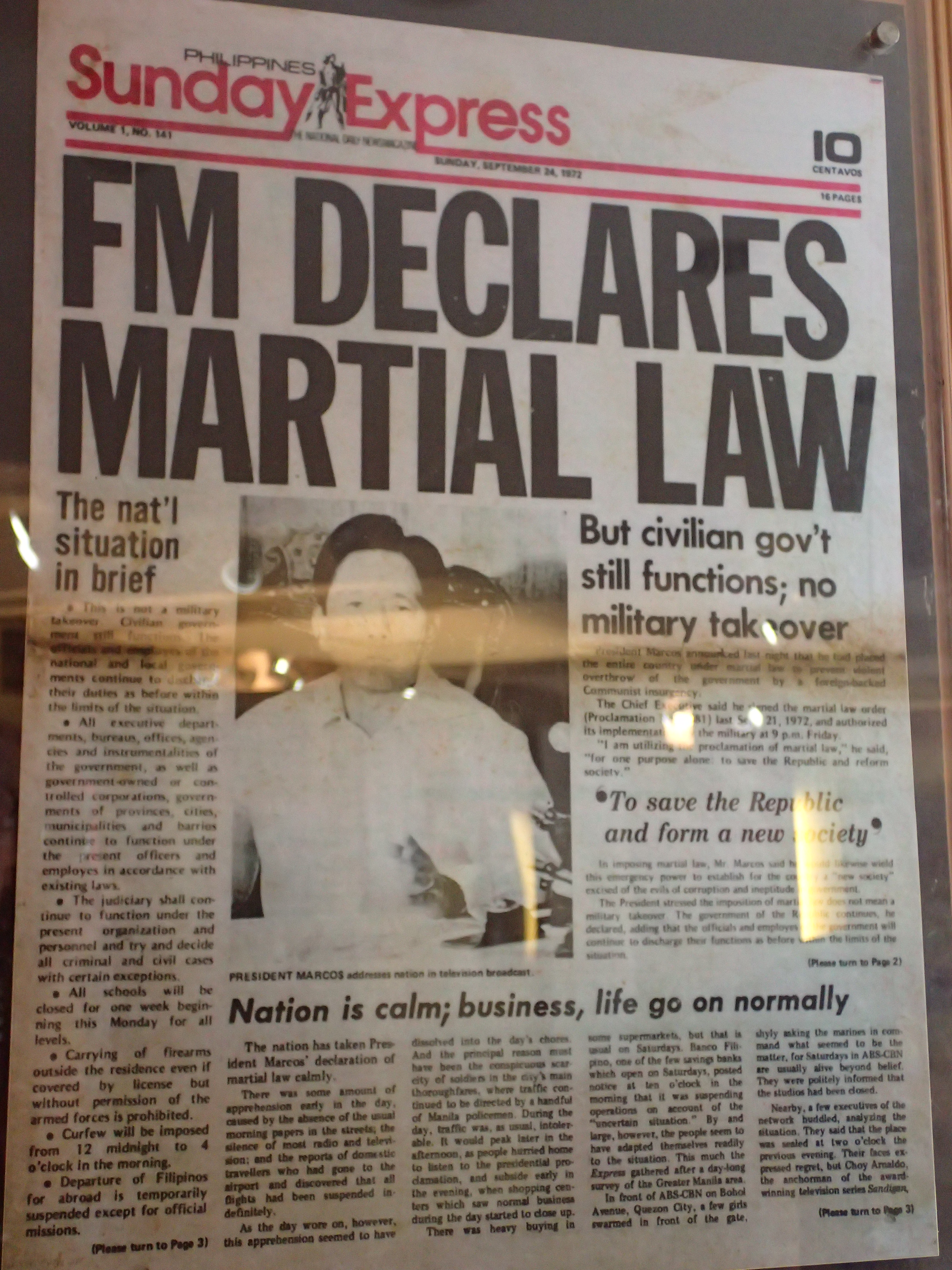 five martial law rules to live by