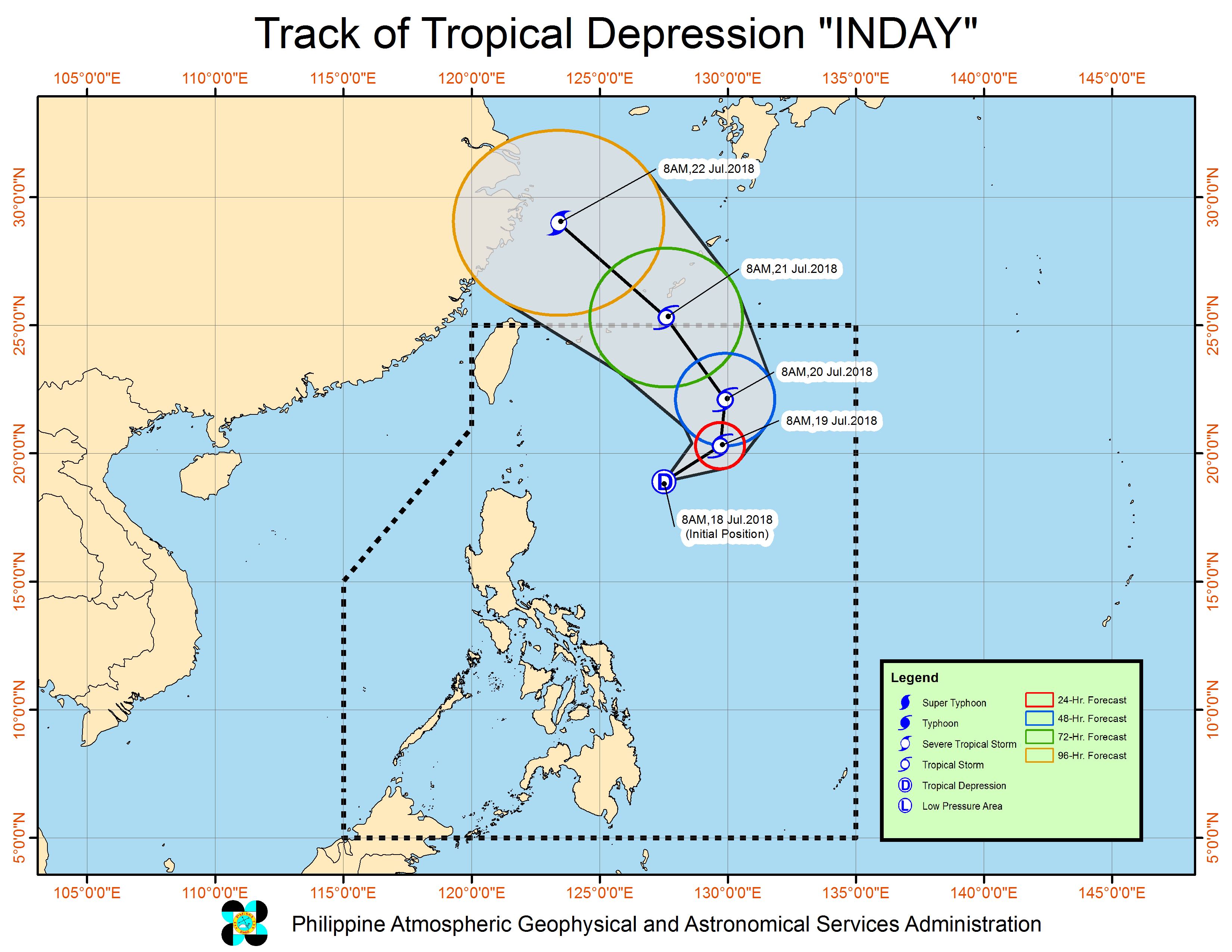 LPA Now Tropical Depression Inday, Enhancing Monsoon