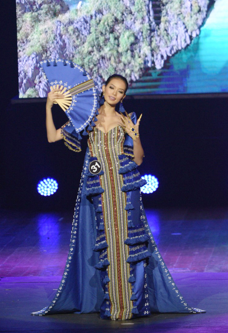 royal blue filipiniana